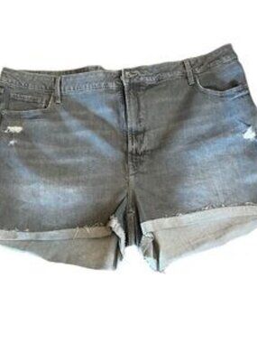 High Rise Gray Jean Shorts